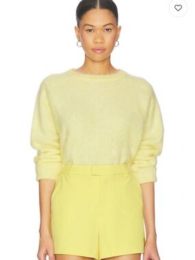 Cami NYC Light Yellow Fuzzy Cashmere Sweater. Revolve.